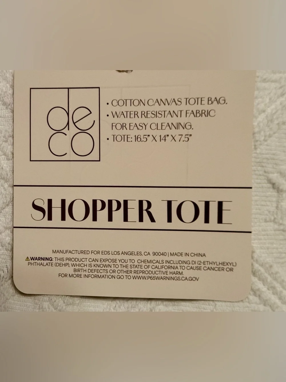 Deco tote bag